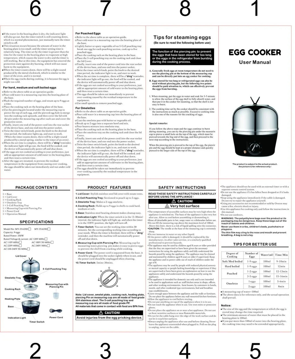 Egg Boiler electric Double Layers egg