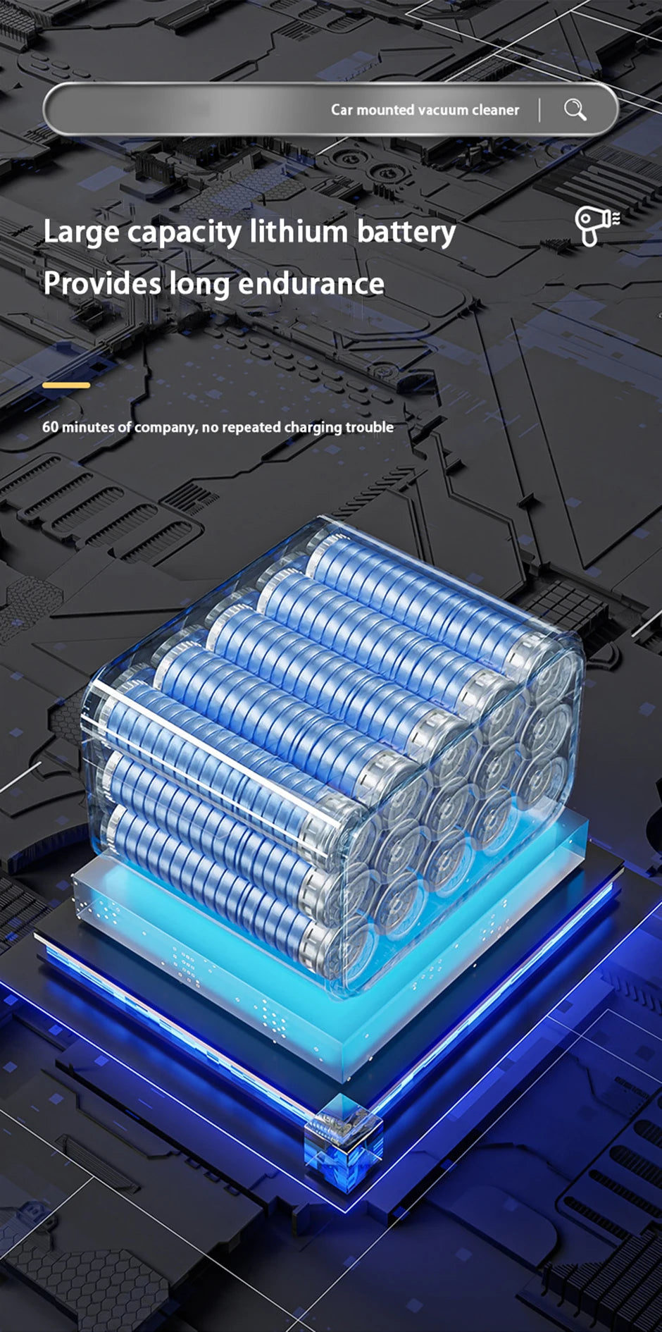 Car Vacuum Cleaner Strong Suction Cleaning